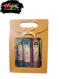 Pixie Bath Salt 3 Set with colourful unscented bath salt tubes by Myia Cosmetics