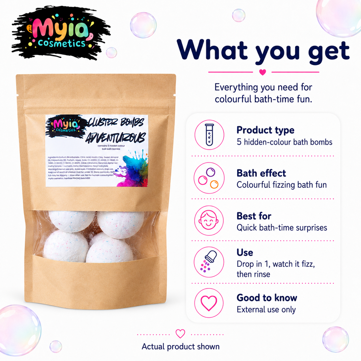 Adventurous Cluster Bath Bombs - 5 Pack
