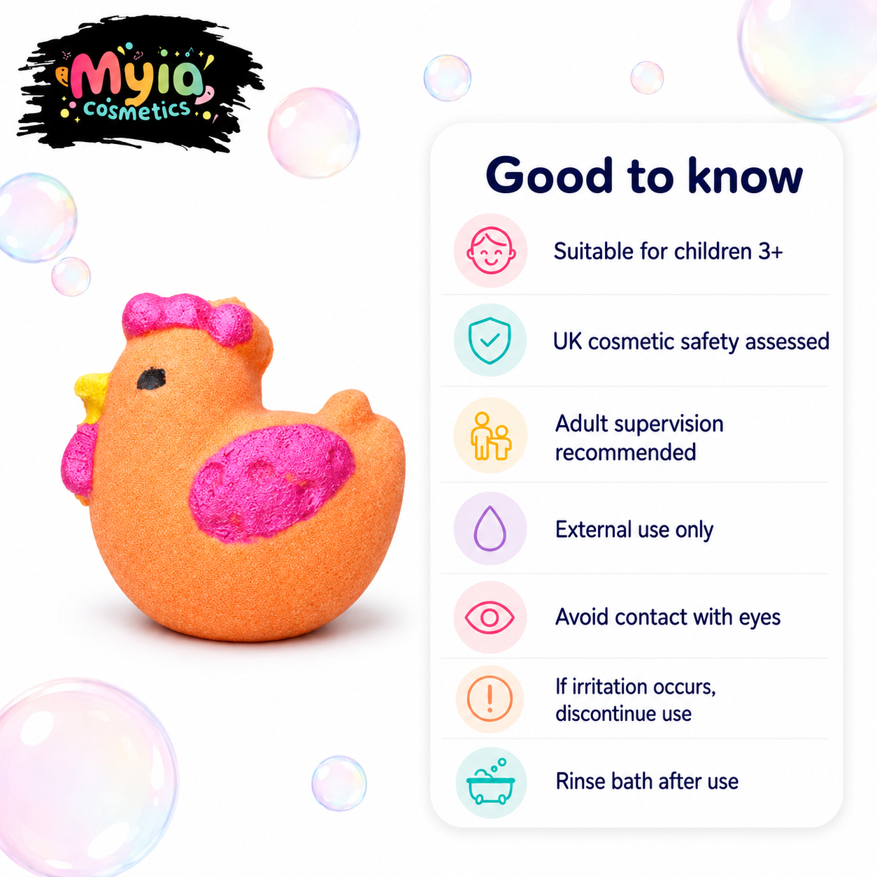 Chicken Bath Bomb  | Kids Fun Colour Fizz