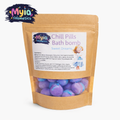 Dream World Bath Fizz Shapes in soft bedtime colours, lavender and chamomile scented kids bath fizz by Myia Cosmetics