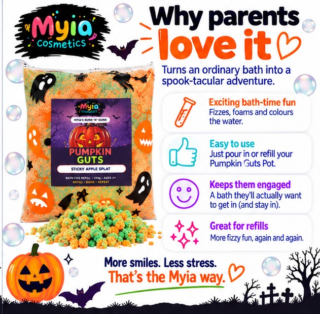 Pumpkin Guts 100g bath fizz refill by Myia Cosmetics
