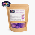 Pixie Poo Mini Bath Bombs in pink and purple, fairy floss scented pixie bath bombs by Myia Cosmetics