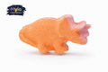 Evie Bath Bomb in pink and orange, lemon cookie scented dinosaur bath bomb by Myia Cosmetics